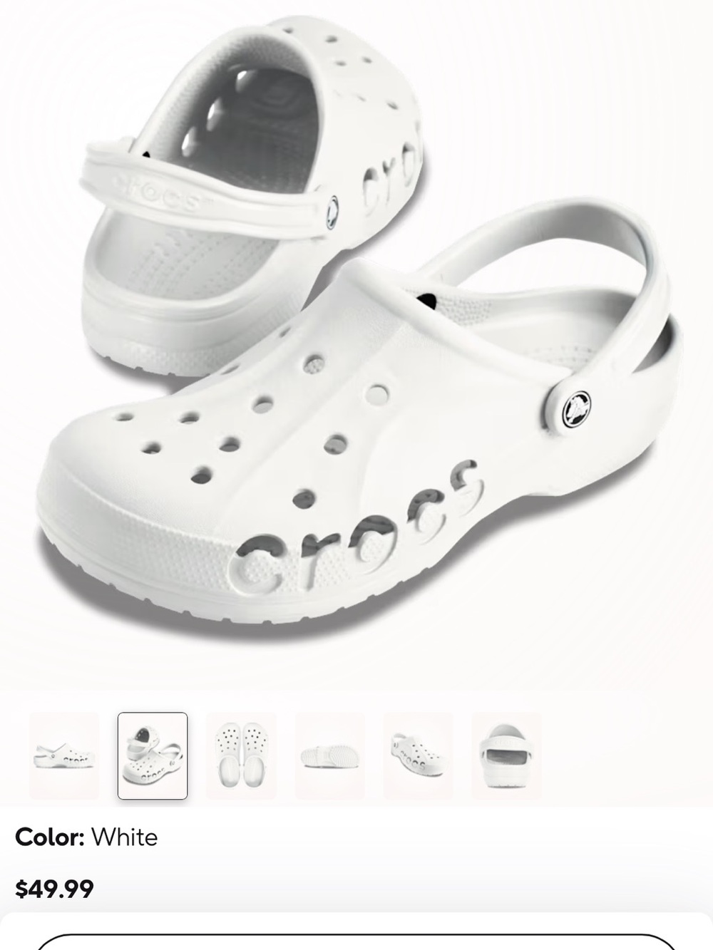 CROCS Kids' Classic Clog in White